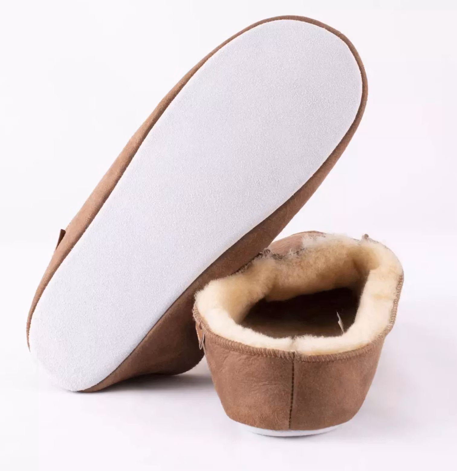 Birro tofflor varma herrtofflor i slip-in modell, Antique cognac
