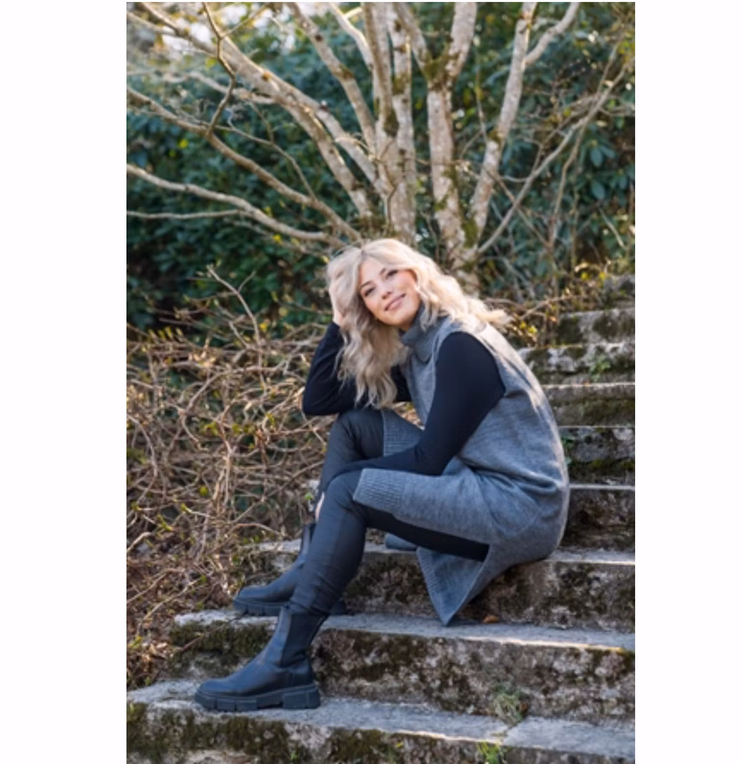 VIVIENNE VEST GREY MELANGE