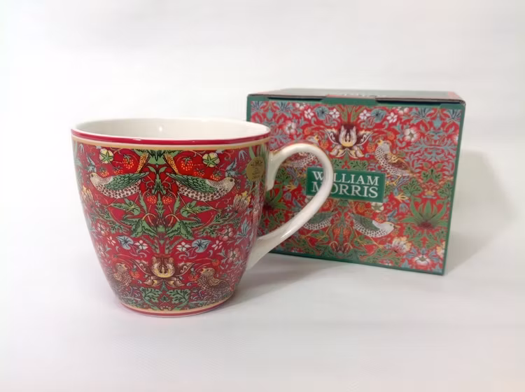 Jumbokopp Strawberry Red New William Morris