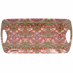William Morris Red Strawberry Thief bricka 40x20 cm