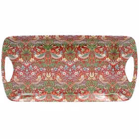 William Morris Red Strawberry Thief bricka 40x20 cm