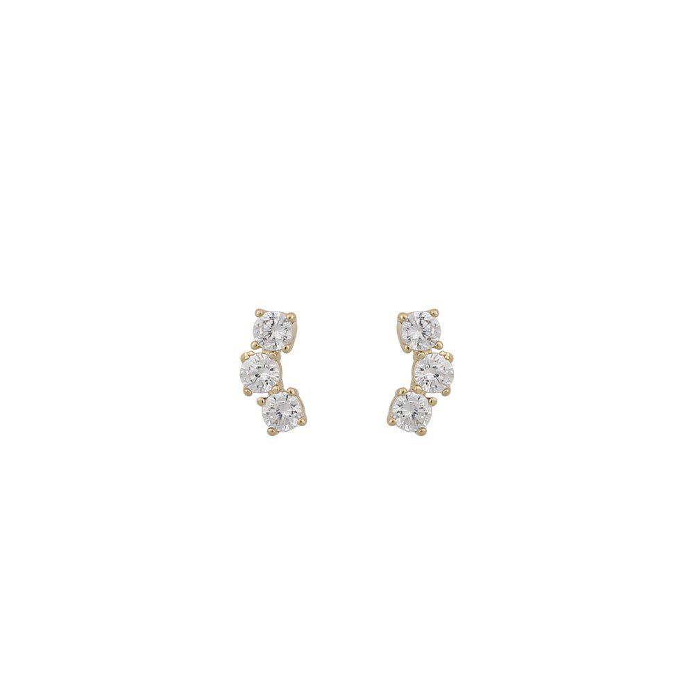 Audry Small Stone Earring Gold