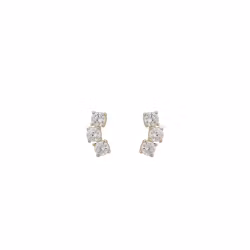 Audry Small Stone Earring Gold