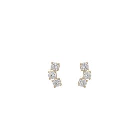 Audry Small Stone Earring Gold