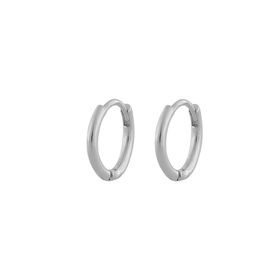 Amber Thin Small Ring Earring Silver