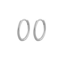 Amber Thin Ring Earring Silver