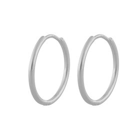 Amber Thin Big Ring Earring Silver