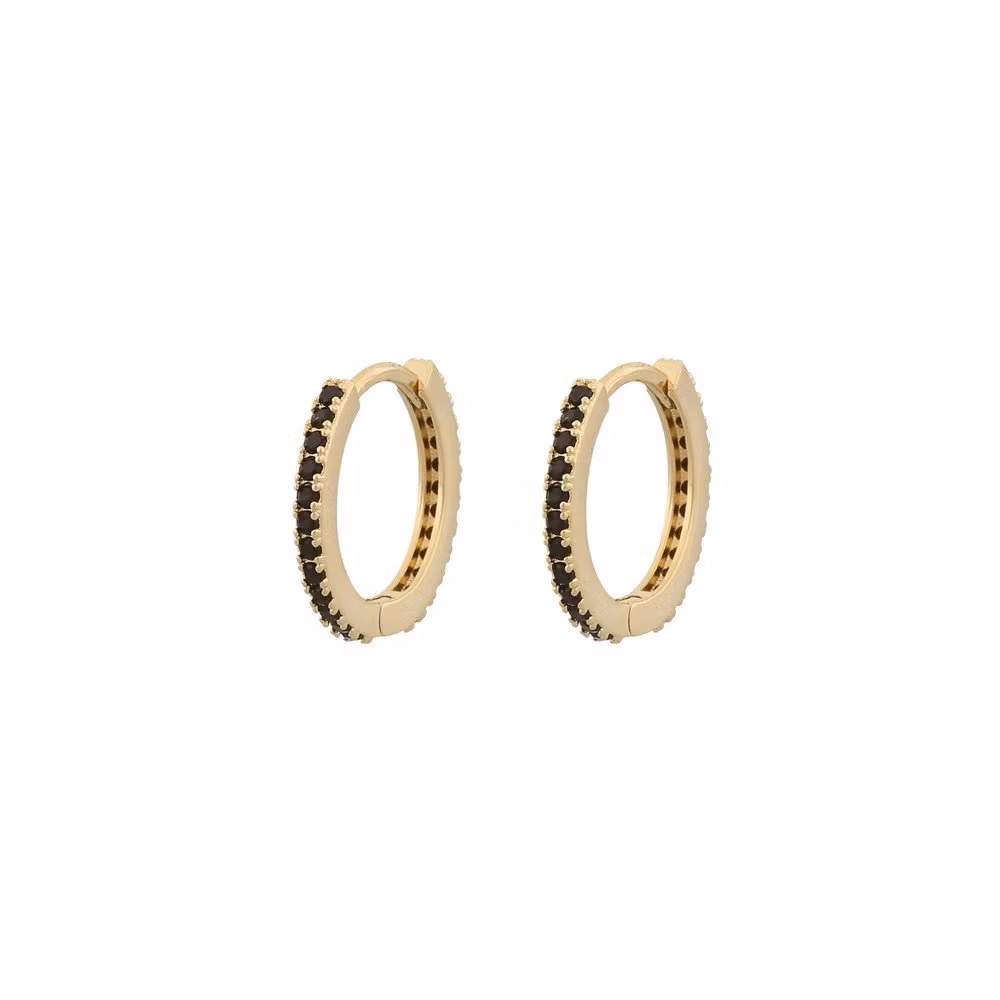 Rola Small Ring Earring Gold/Black