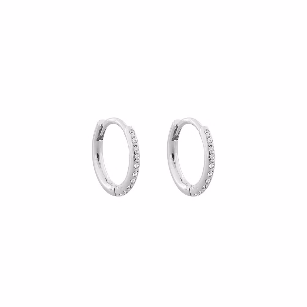 Charms Small Ring Earring Silver/Clear