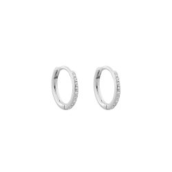 Charms Small Ring Earring Silver/Clear