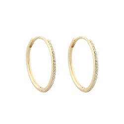 Charms Big Ring Earring Gold/Clear