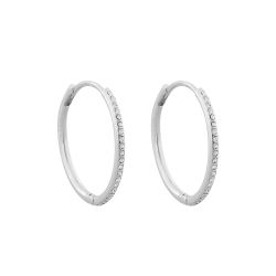 Charms Big Ring Earring Silver/Clear