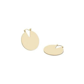 Emily big round earring plain Gold