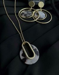Gray pendant neck 80 Gold/Grey