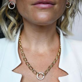 Livly Big Earring Gold/Clear