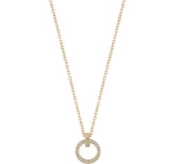 Livly Small Pendant Necklace 42 Gold/Clear