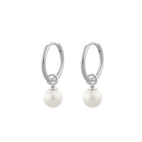 Charms Earring Pearl Silver/White