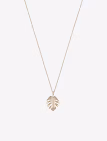 Hyde leaf pendant neck 60 plain g