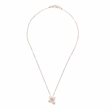 Fiona pendant neck Gold/clear