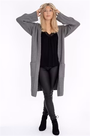 AWA CARDIGAN GREY MELANGE