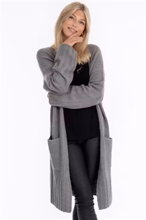 AWA CARDIGAN GREY MELANGE