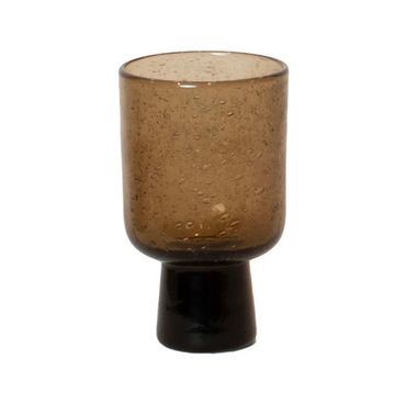 Bari - glas på fot brun