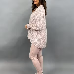 MEJA Mönstrad Blus, Rosa