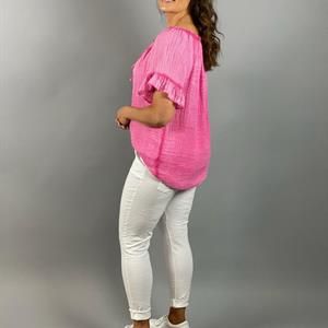 SIGNE Byxor med stretch, vit