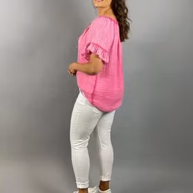 SIGNE Byxor med stretch, vit