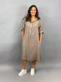 JOY Klänning/tunika med fickor, taupe