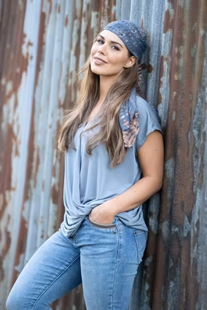 JESS TOP DOVE BLUE