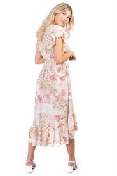 Fidelie Klänning - Rosa/Sand/Creme