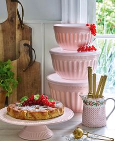 Skål med lock, Alice pale pink, 3-pack - GreenGate