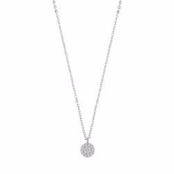 Hanni small coin pendant neck 40 s/clear
