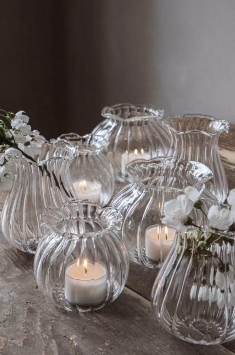 Glasvas Peony