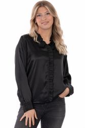 Chantal Satinblus - Svart