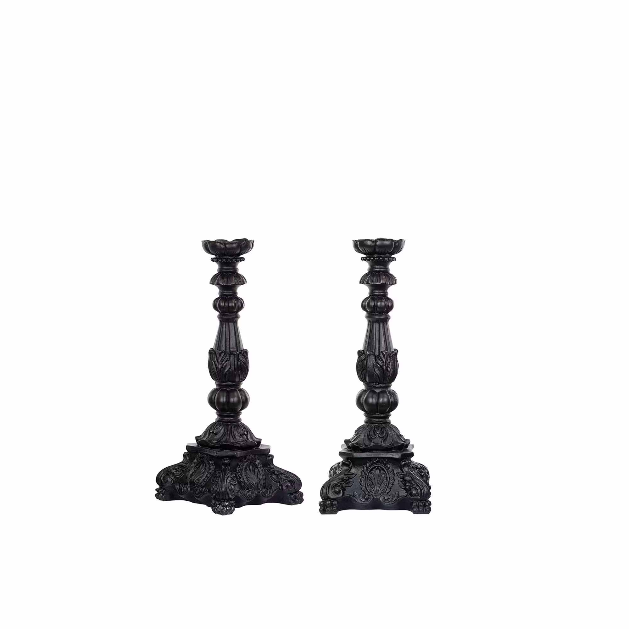 Ljusstake Enya Svart Poly 17x47cm