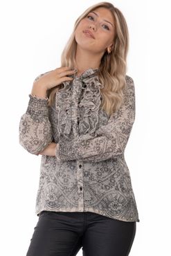 Lace Blus - Champagne/Svart