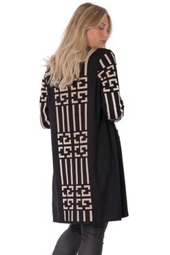 Denise Cardigan - Svart/Golden Sand
