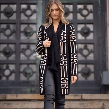 Denise Cardigan - Svart/Golden Sand