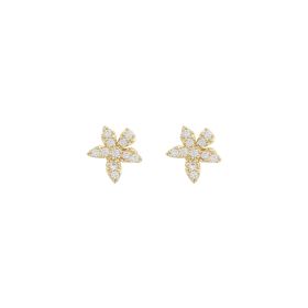 Lana Small Ear Dahlia Gold/Clear