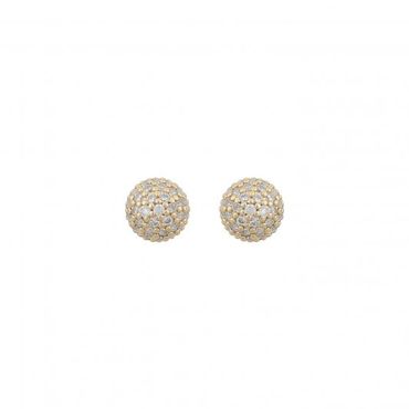 Sanne Small Ball Ear Gold/Clear