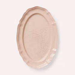 LARGE OVAL DISH, POWDER PINK