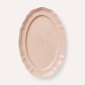 LARGE OVAL DISH, POWDER PINK