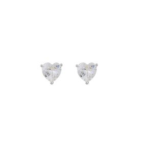 Sanne Small Heart Ear Silver/Clear