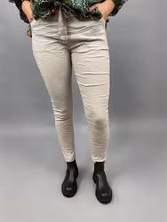 SIGNE Byxa med stretch, beige
