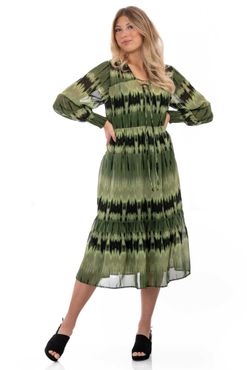 KELLY DRESS SPRING GREEN/BLACK