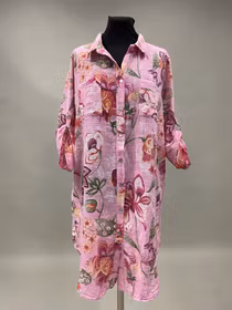 MILOU802 LÅNGSKJORTA ROSA