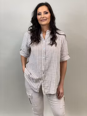 ELLIE414 SKJORTA BEIGE
