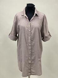 Linneskjorta Delia- Taupe